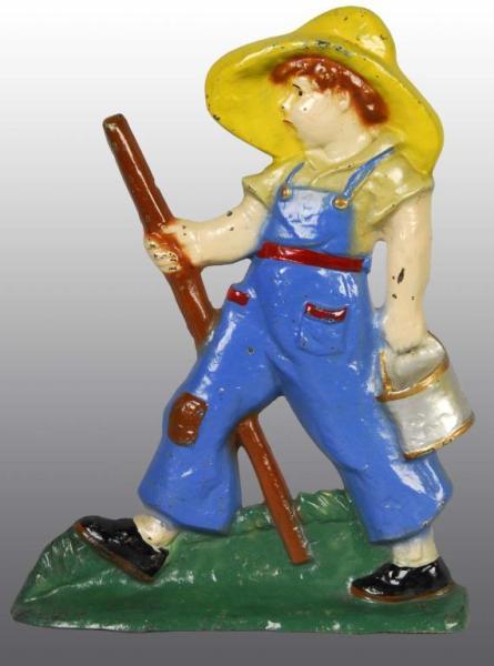 Appraisal: Cast Iron Huckleberry Finn Doorstop Description Cast Iron Original Littco