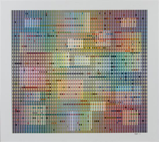 Appraisal: Sale Lot Yaacov Agam Israeli b Topograpie serigraph ed signed