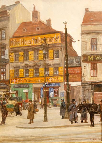 Appraisal: Louis Hohn Molkenmarkt Berlin signed and dated 'L Hohn '