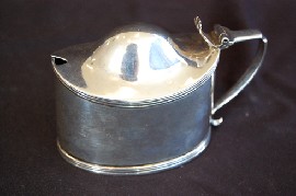 Appraisal: PETER AND ANNE BATEMANS SILVER MUSTARD POT