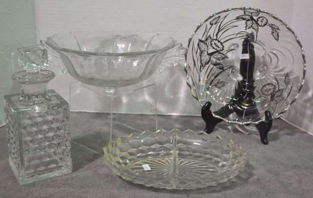 Appraisal: Bx GlasswareIncluding a Fostoria America pattern divided dish long An