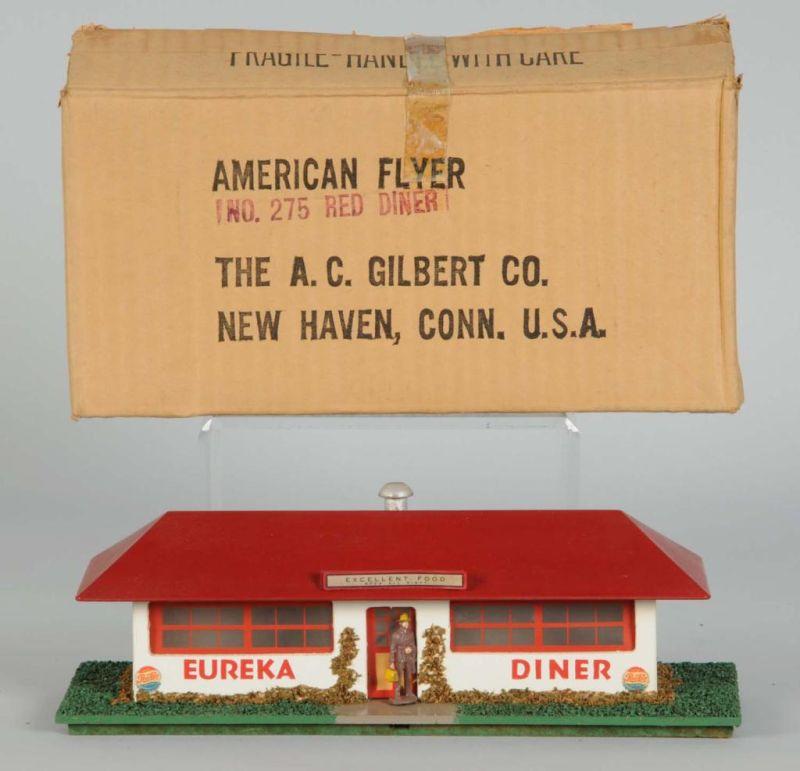 Appraisal: American Flyer No S-Gauge Eureka Diner in OB Description Post-war