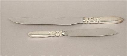 Appraisal: Georg Jensen Sterling Silver 'Cactus' Pattern Carving Knife and Fish