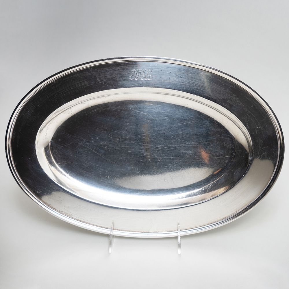 Appraisal: S Kirk Son Silver Tray Marked ' ' monogrammed in