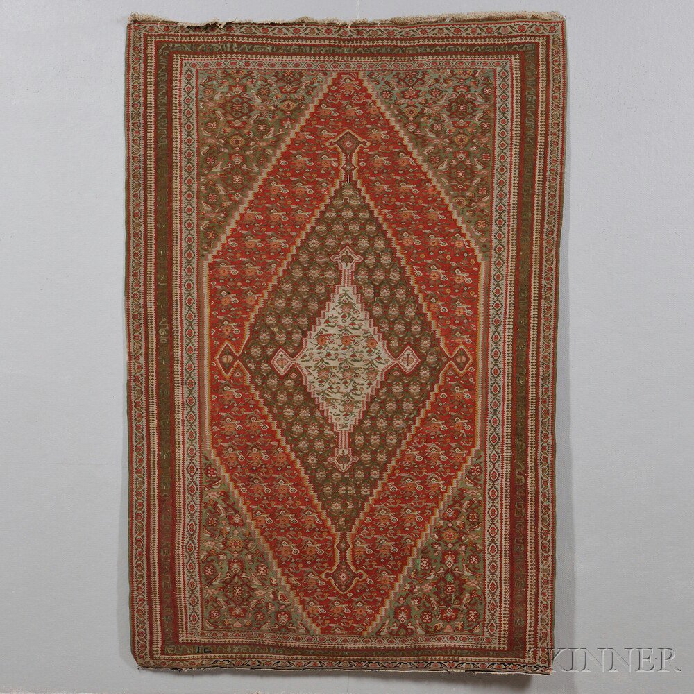 Appraisal: Senneh Kilim Northwest Persia early th century minor wear throughout