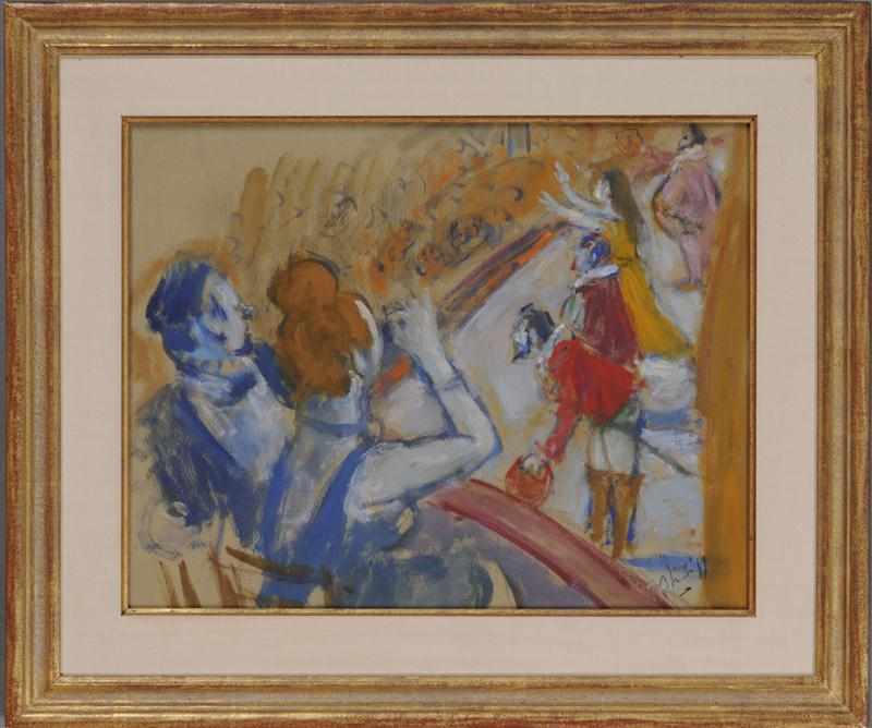 Appraisal: ROBERT PHILLIP - AT THE OPERA Gouache on paper signed