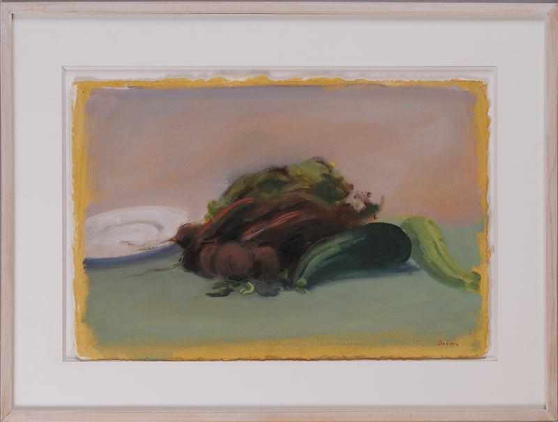 Appraisal: PAUL RESIKA AMERICAN b ''STILL LIFE WITH CUCUMBER'' Oil on