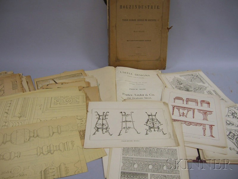 Appraisal: Four th Century Architectural and Design Publications with Assorted Design