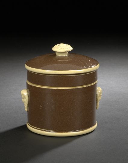 Appraisal: Sarreguemines Earthenware Lidded Pate Pot early th century of circular