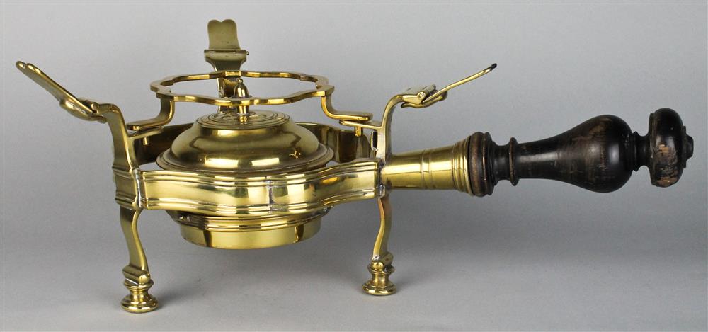 Appraisal: FRENCH BRASS RECHAUD WARMING STAND mid th C with removable