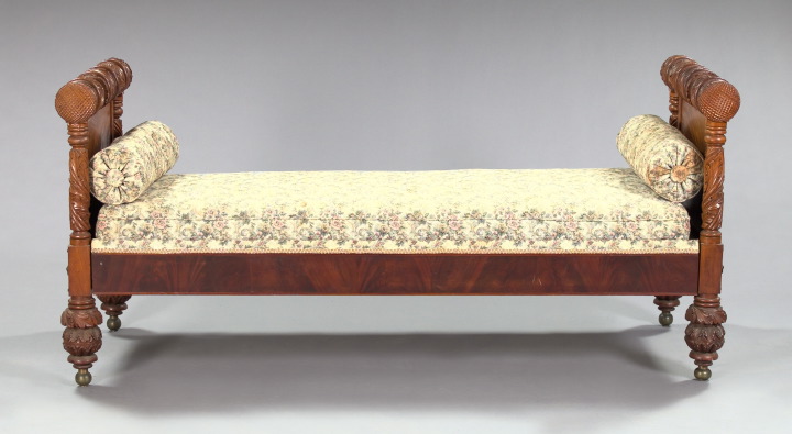 Appraisal: Good American Late Classical Mahogany Day Bed second quarter th