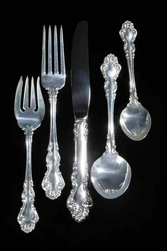 Appraisal: -PIECE REED AND BARTON STERLING SILVER FLATWARE SERVICE 'Spanish Baroque''