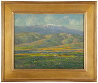 Appraisal: William Dorsey Spring in California with snowcapped mountains signed lower