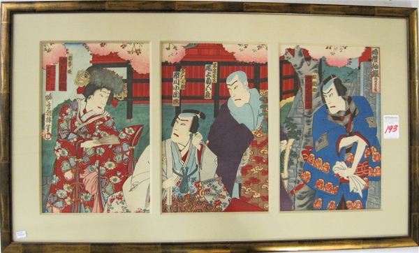 Appraisal: KUNISADA Toyokuni lll COLOR WOODCUT Japanese - From his Actors'