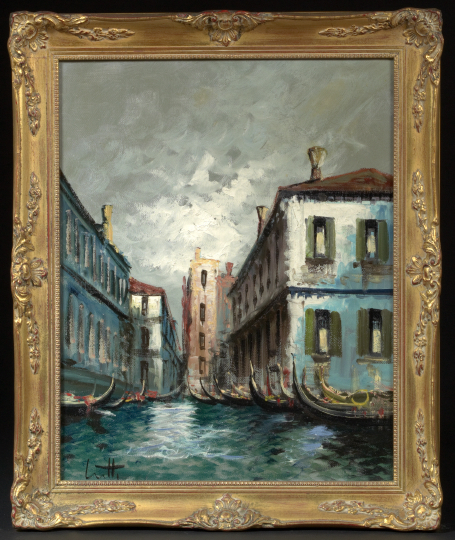 Appraisal: Italian School First Quarter th Century Venetian Canal Views pair