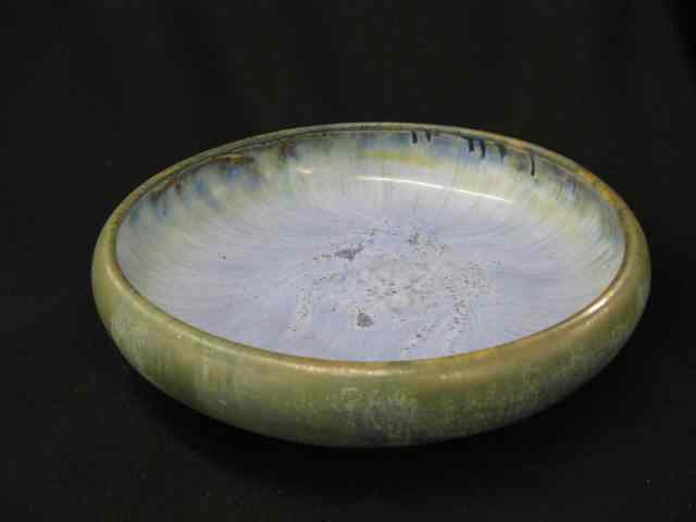 Appraisal: Fulper Art Pottery Footed Bowl rich blue green flambe glaze