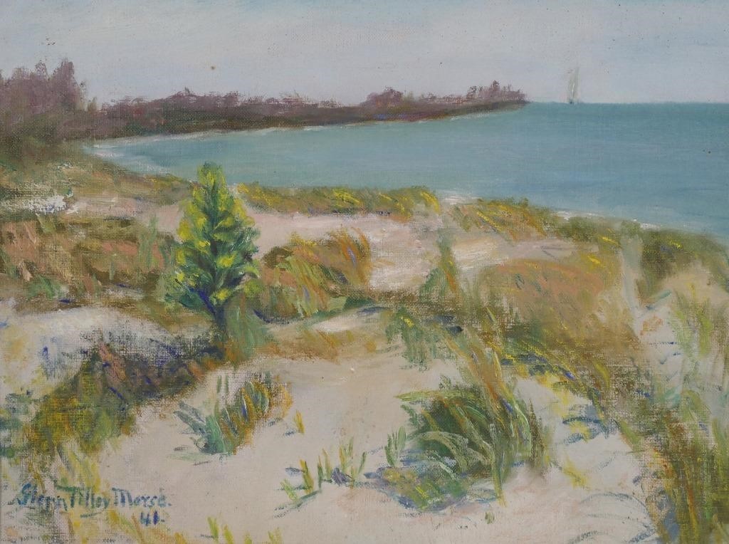 Appraisal: Oil on board Florida seashore scene by Glenn Tilley Morse