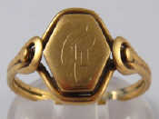 Appraisal: A yellow metal tests approx - carat gold signet ring