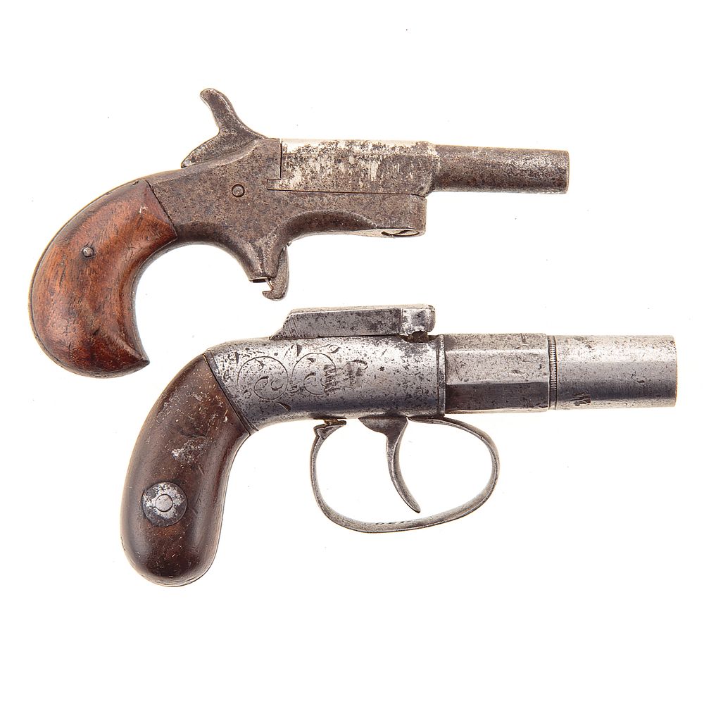 Appraisal: Derringer Pocket Pistol Allen's Patent Bar Hammer Percussion Derringer engraved