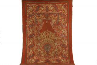 Appraisal: OTTOMAN EMBROIDERED MIHRAB TEXTILE x - th c Richly Embroidered