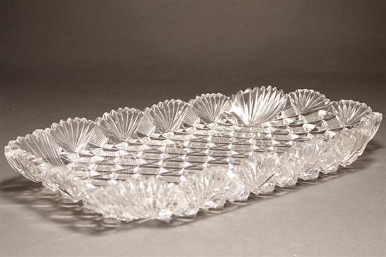 Appraisal: American cut glass rectangular tray late th early th century