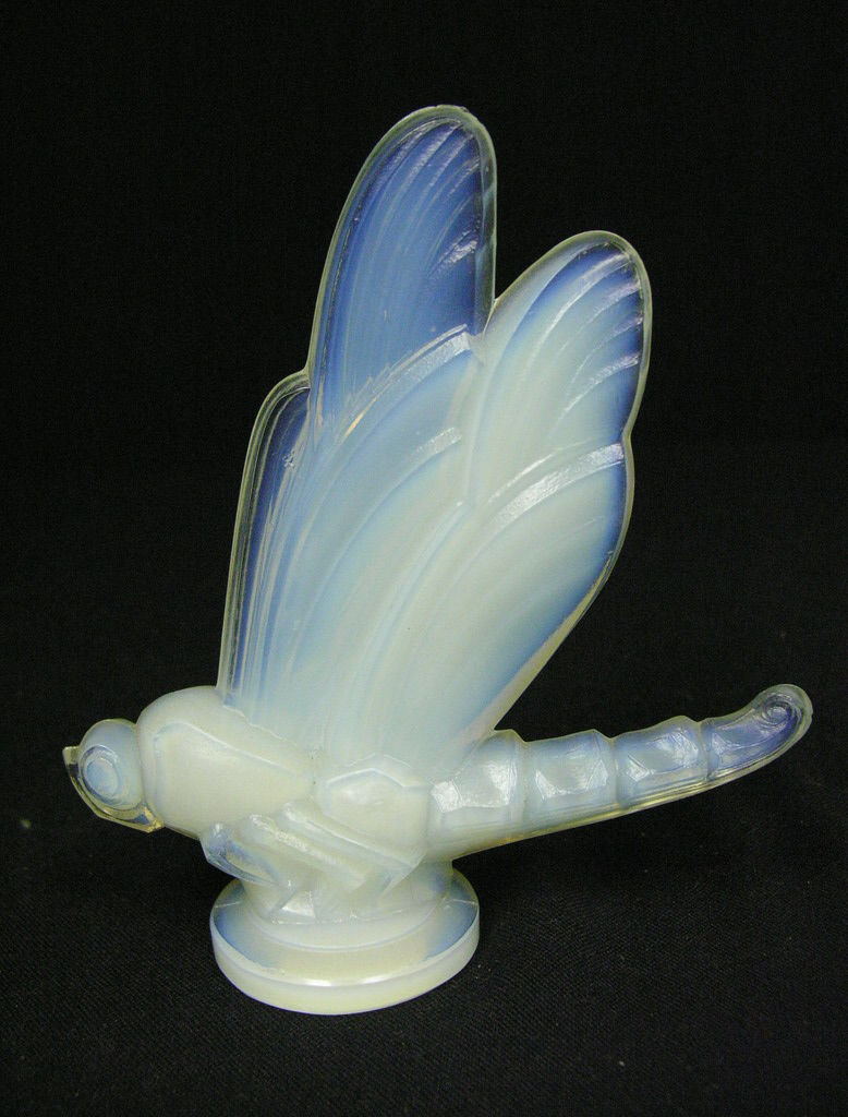 Appraisal: SABINO FRANCE ART GLASS DRAGONFLY Original label Size by