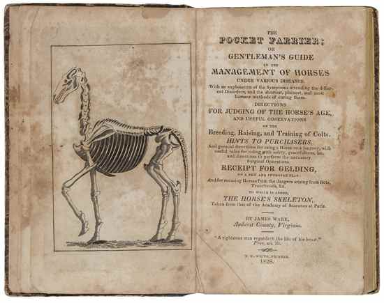 Appraisal: Ware James The Pocket Farrier or Gentleman's Guide in the