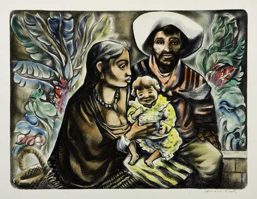 Appraisal: AMERICAN PRINTMAKERS Group of lithographs of Mexican subjects JEAN CHARLOT