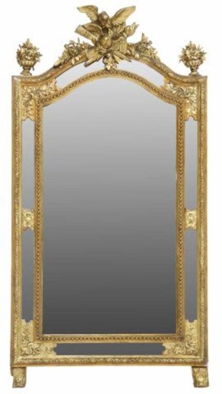 Appraisal: French Louis XVI style parclose mirror th c in a