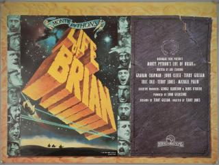 Appraisal: Monty Python's Life of Brian British Quad film poster Handmade