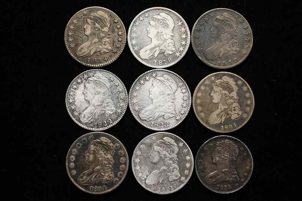 Appraisal: COINS - Lot of silver Liberty Bust half dollars ungraded