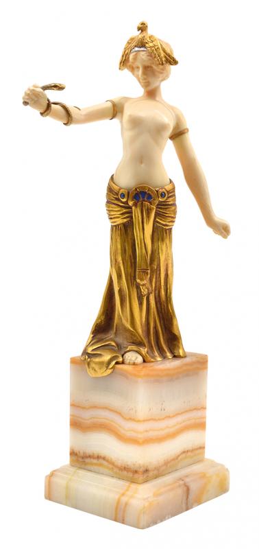 Appraisal: FERDINAND PREISS - A SNAKE CHARMER SIGNED F PRIESS