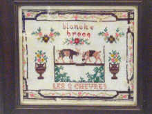 Appraisal: An early th century sampler Les Chevres by blanche brocq