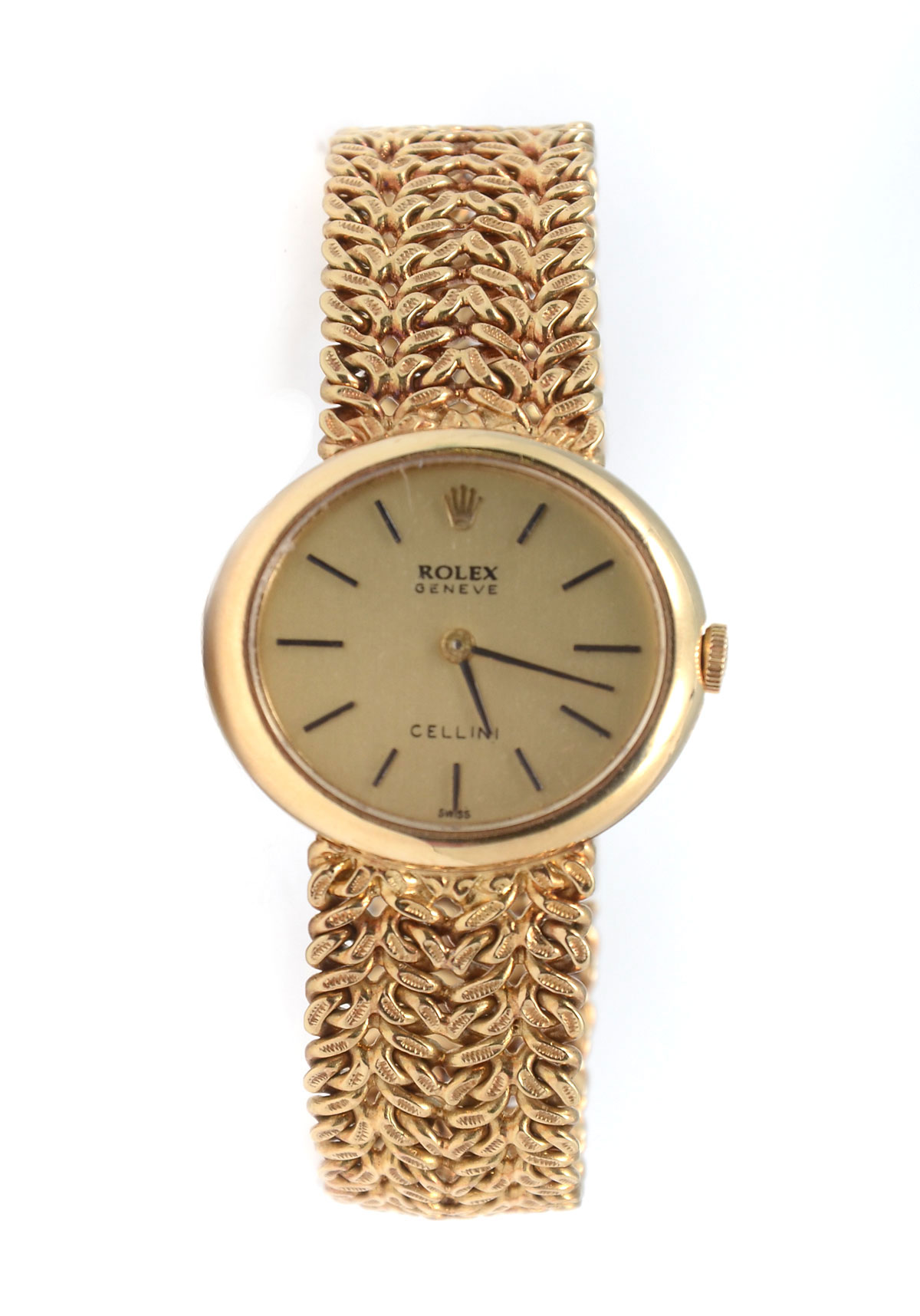 Appraisal: VINTAGE LADIES K ROLEX CELLINI WATCH K yellow gold Rolex