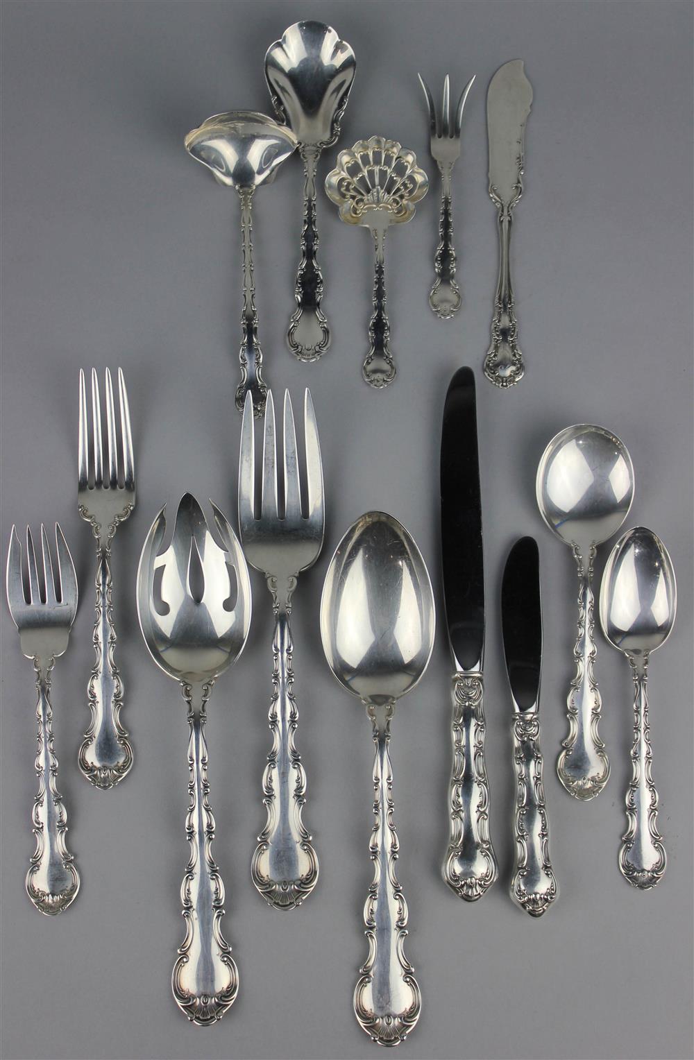 Appraisal: GORHAM STRASBOURG SILVER PART FLATWARE SERVICE the set including lunch