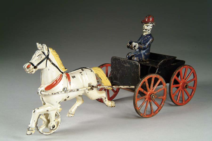 Appraisal: EARLY WILKINS DOCTOR'S CART This four-wheeled cart drawn by white