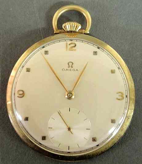 Appraisal: Omega k gold open-face pocket watch with jewel movement dia