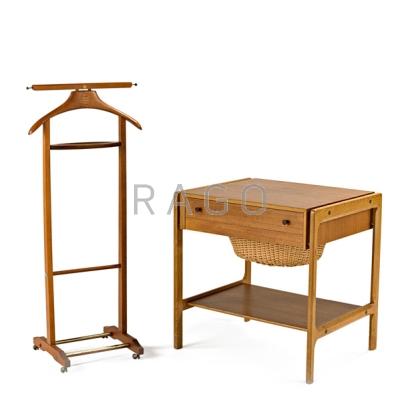 Appraisal: MODERN Gentleman s valet and sewing table Italy Sweden s