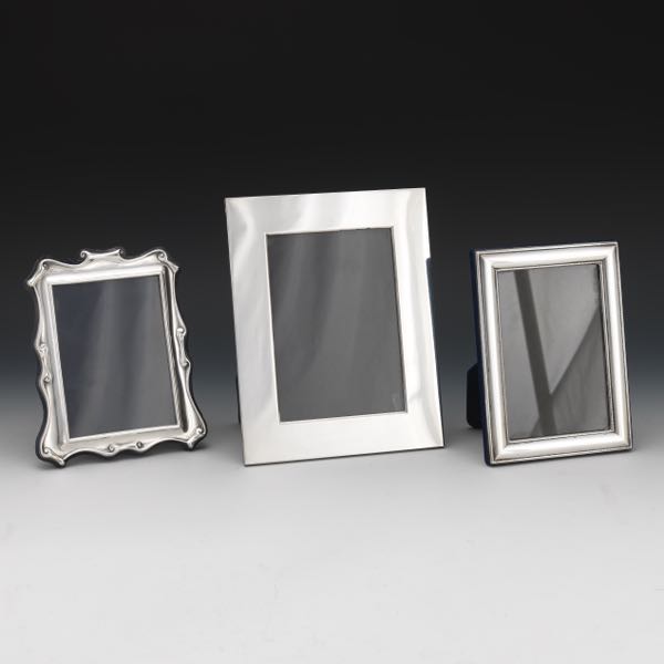 Appraisal: Group of Three Sterling Frames Scroll form shaped frame Carr's