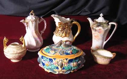 Appraisal: Six piece Wedgwood Worcester and Limoges porcelain group H of