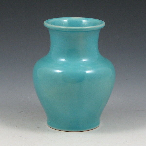 Appraisal: Turquoise gloss vase by Denver White Signed Mint tall