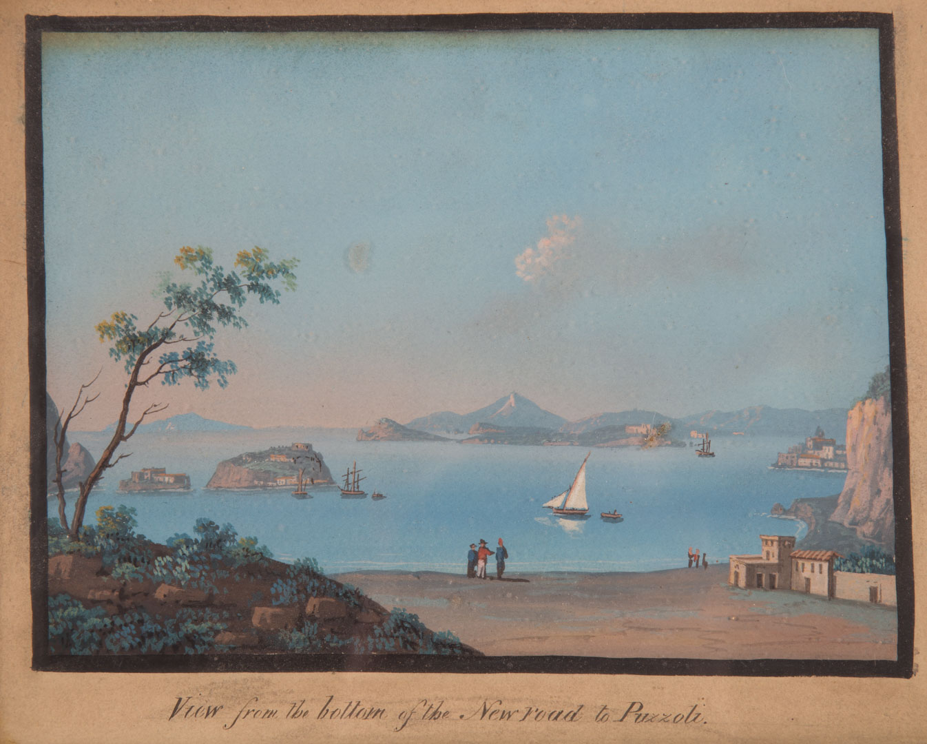 Appraisal: Italian School th c View of Naples gouache View from