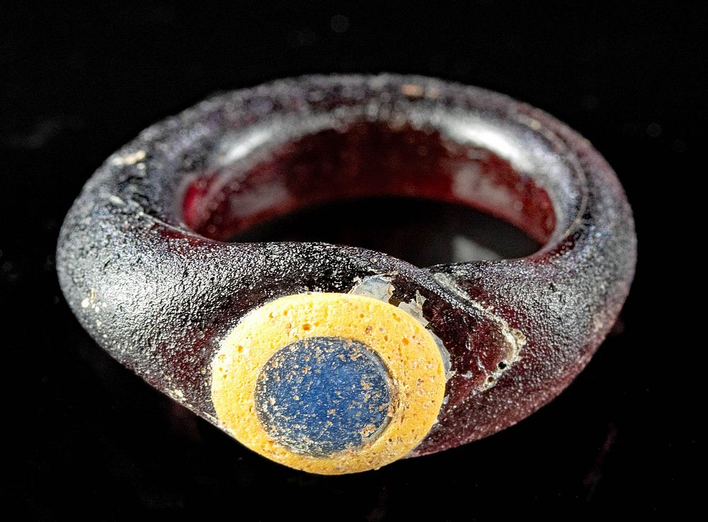 Appraisal: Rare Phoenician Glass Eye Ring Classical World Eastern Mediterranean Phoenician