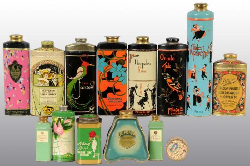 Appraisal: Lot of Talc Tins Description Nice variety with great color