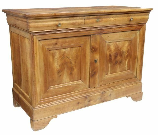 Appraisal: French Louis Philippe period fruitwood sideboard mid th c having