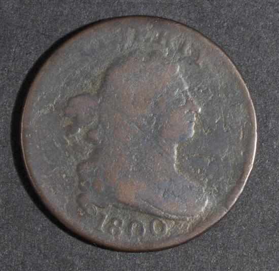 Appraisal: Four United States draped bust type copper half cents -