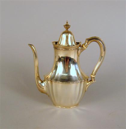 Appraisal: Tiffany Co small sterling silver coffeepot date mark Of flattened