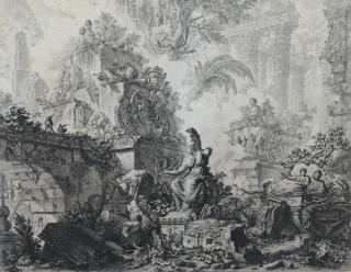 Appraisal: Giovanni Battista Piranesi Italian - etching Capriccio di rovine con