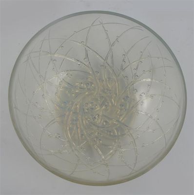 Appraisal: Granines D'asperges No ' no a Lalique opalescent glass bowl