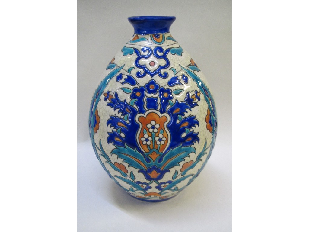 Appraisal: Boch Fres vase probably designed by Charles Catteau with stylised